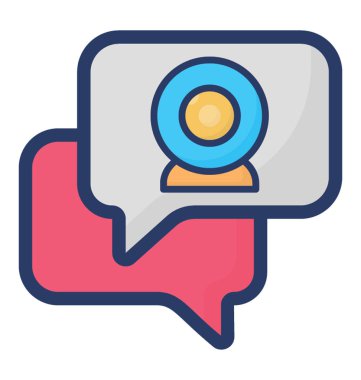 Web kamerası simgesinin düz vektör tasarımı.