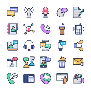 İletişim Vektör Simgeleri Paketi
