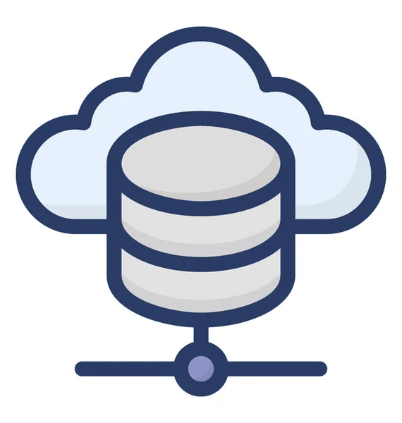 Cloud Storage Icon White Background — Stock Vector