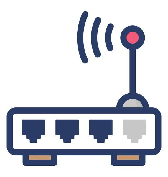 Wifi Router Flaches Icon Design — Stockvektor
