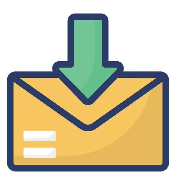Briefumschlag Mit Pfeil Mail Icon Flachen Design Erhalten — Stockvektor