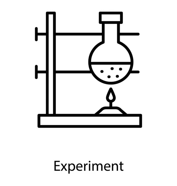 Εικονίδιο γραμμής πειράματος, εργαστηριακή πρακτική — Διανυσματικό Αρχείο