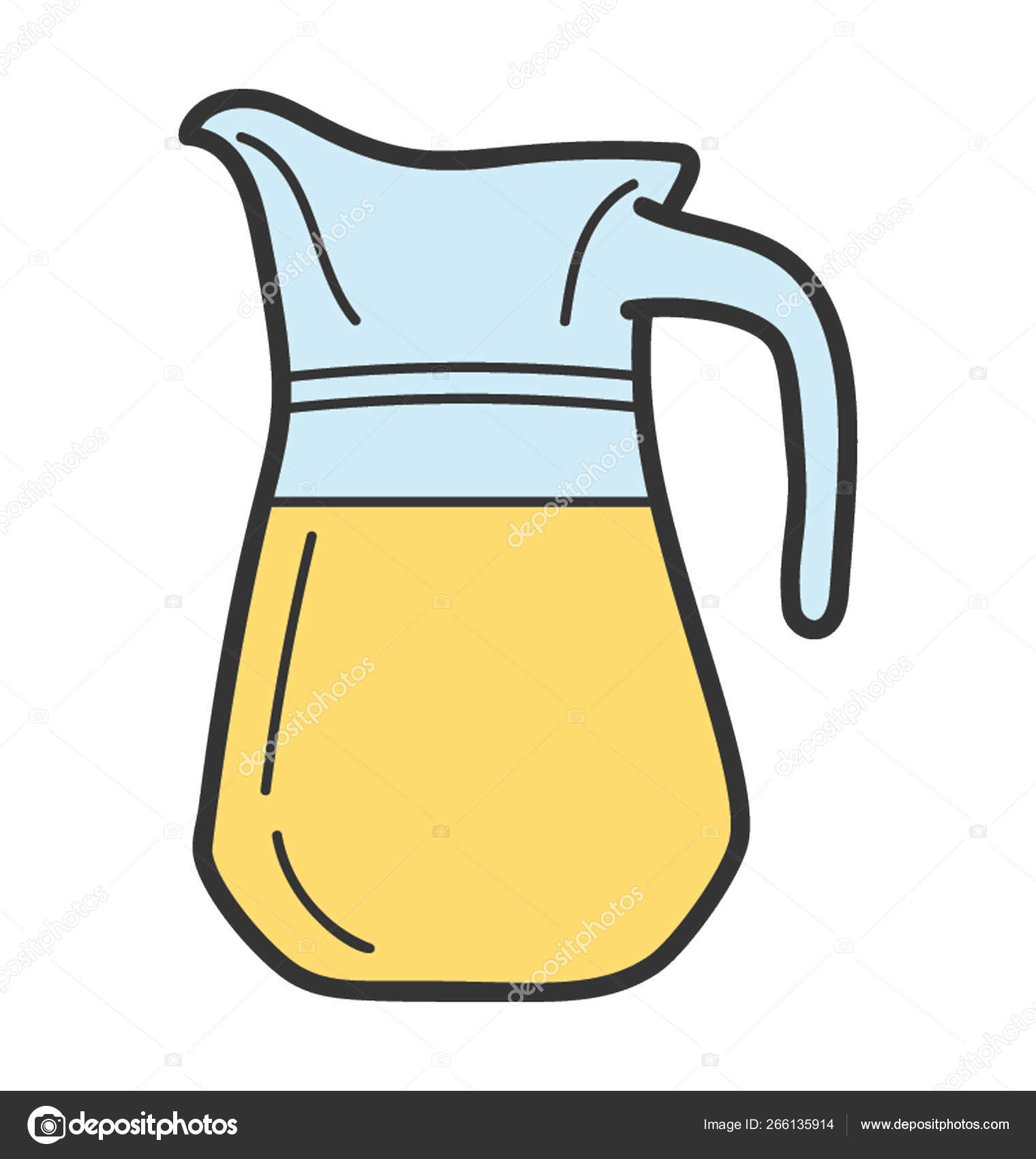 Juice jug icon in doodle design. Stock Vector Image by ©vectorspoint  #266135914