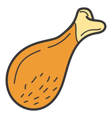 Doodle vektörü içinde drumstick simgesi