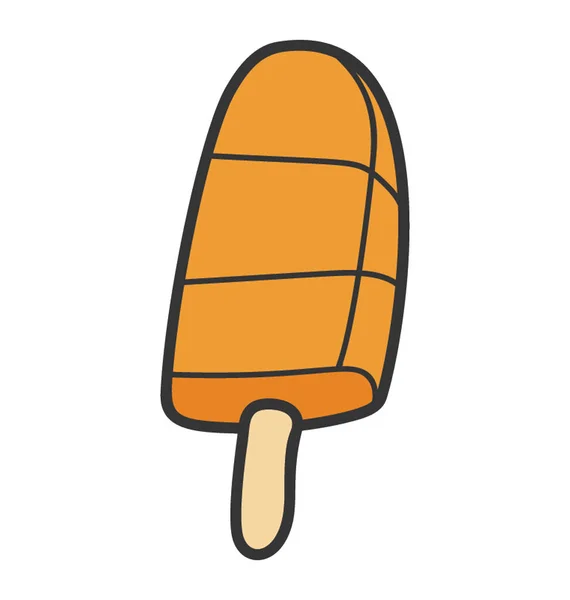 Popsicle icon in doodle design. — Stock Vector