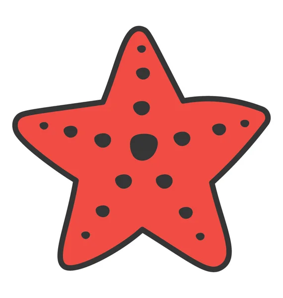 Ikona rozgwiazdy w projekcie Doodle. — Wektor stockowy