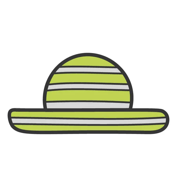 Icono del sombrero en el diseño del vector doodle . — Vector de stock