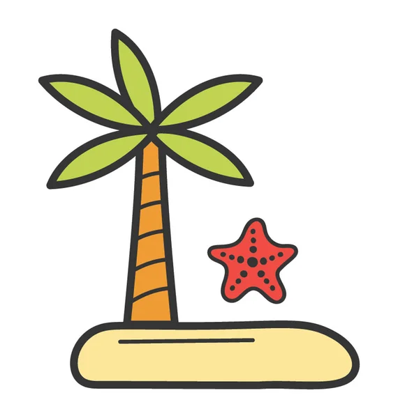 Diseño de Doodle del icono de la playa . — Vector de stock