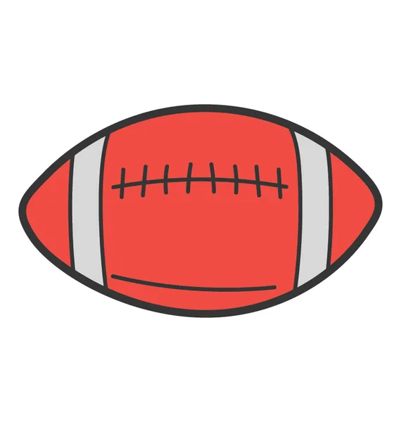 Rugby-Ikone im Doodle-Design. — Stockvektor