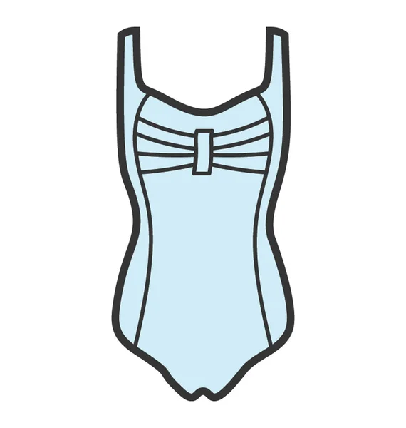 Strand jurk pictogram in doodle ontwerp. — Stockvector