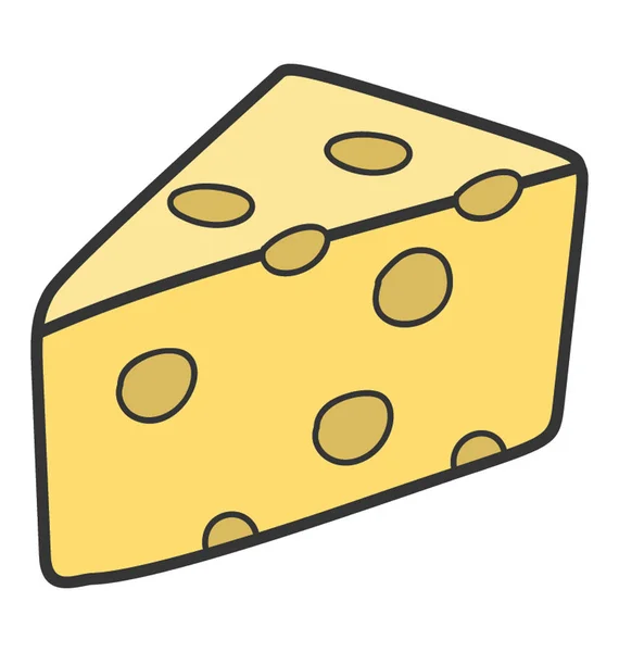 Disegno di icona Doodle di un'icona di formaggio . — Vettoriale Stock