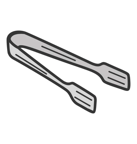 Design de doodle de ícone de alicate de cozinha . — Vetor de Stock