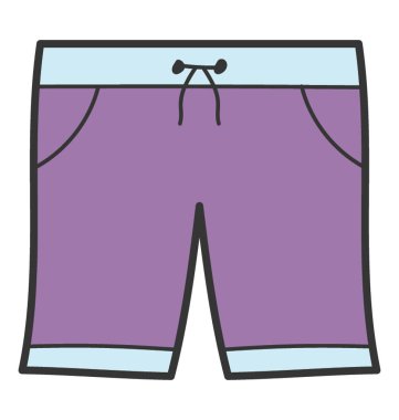 Doodle tasarımında Mens Kısa simgesi.