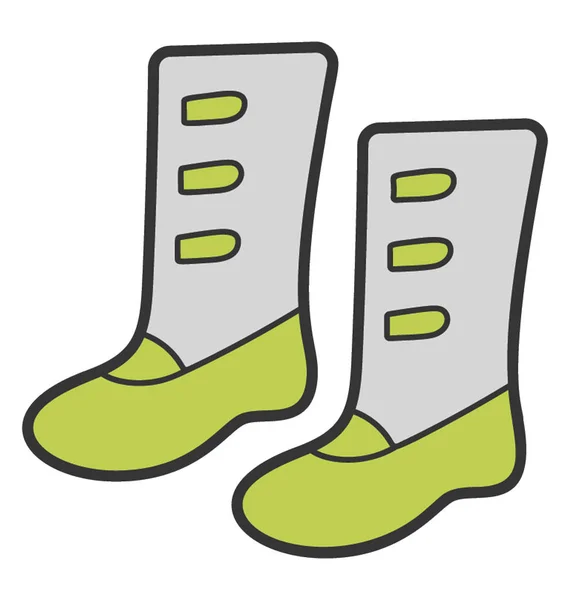 Ícone de botas de acampamento em design doodle . — Vetor de Stock