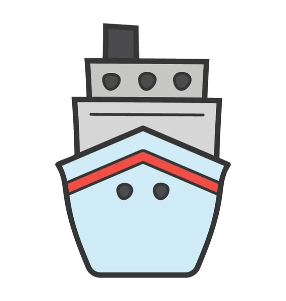 Doodle tervezése hajó ikon. — Stock Vector