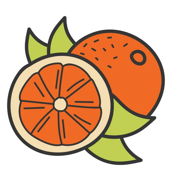 Doodle-Vektor mit orangefarbenem Symbol — Stockvektor