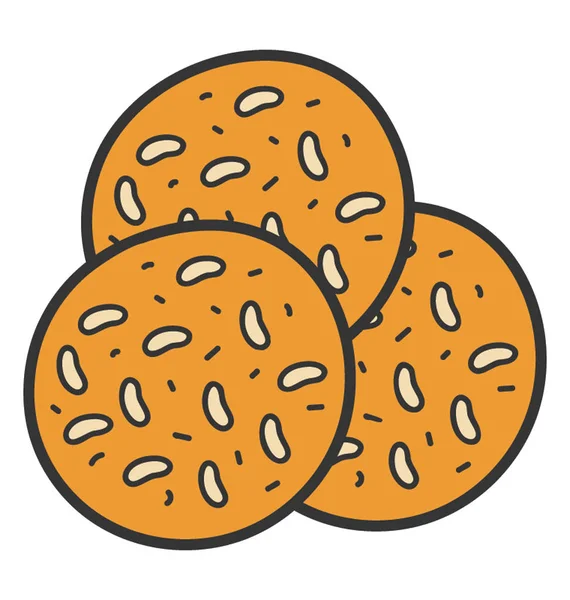 Çerez simgesinin doodle tasarımı.