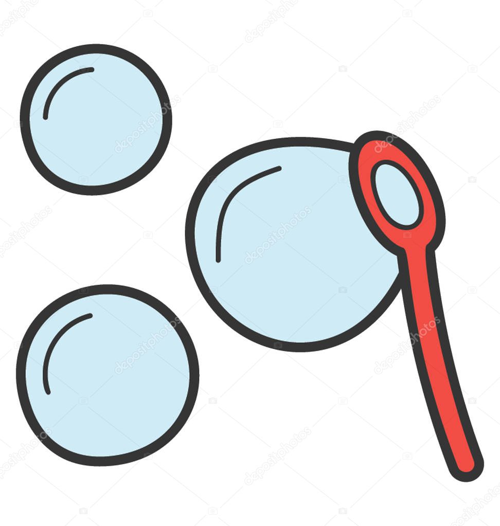 Bubble blow icon in doodle design.