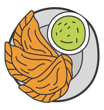 Empanada'nın el çizimvektörü