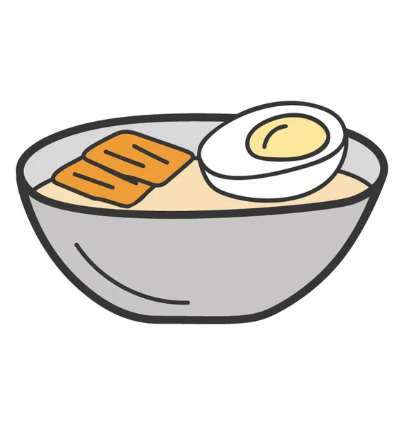 Ramen-Symbol im Doodle-Vektor — Stockvektor