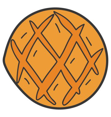 Doodle vektörde pasta simgesi