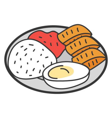 Doodle vektörkahvaltı simgesi