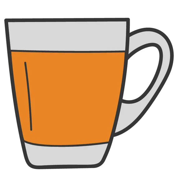 Значок зеленого чая в векторе каракулей — стоковый вектор