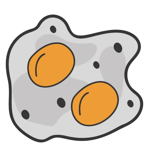 Vetor desenhado à mão do ícone do ovo frito — Vetor de Stock