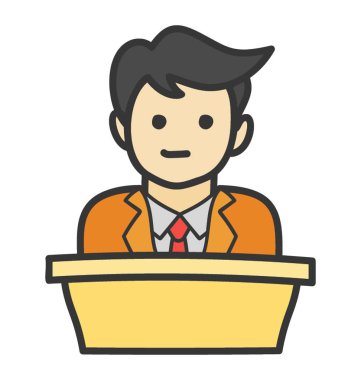 Konuşma simgesinin düz vektör tasarımı.