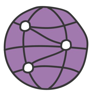 Düz tasarımda global paylaşım simgesi.