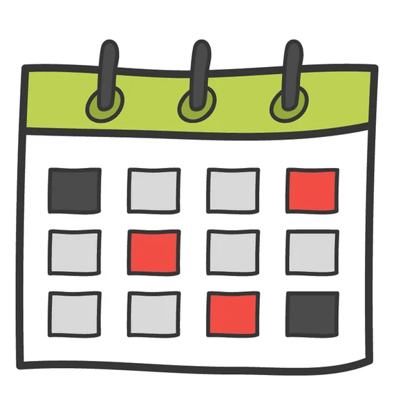 Ícone de calendário, design plano . —  Vetores de Stock