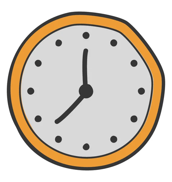 Diseño vectorial plano del icono del reloj . — Vector de stock