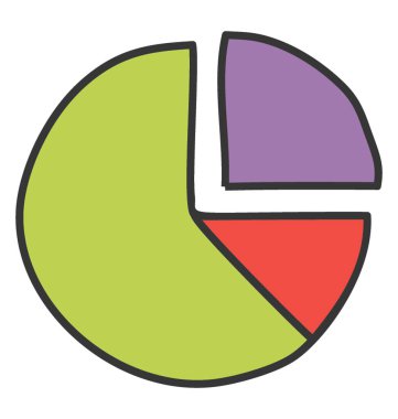 Pasta grafik simgesinin düz vektör tasarımı.