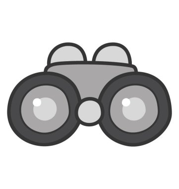 Doodle vektörü, dürbün simgesi