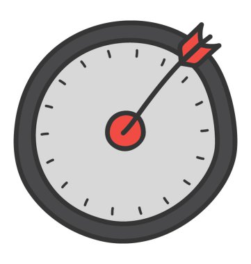 Hedef simgesinin doodle vektörü