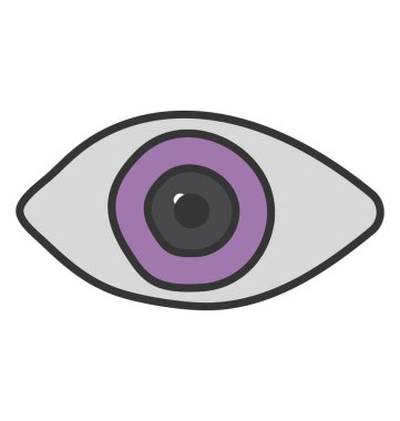 Karalama vektöründe göz simgesi
