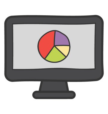 Doodle tasarımında analitik simge vektörü