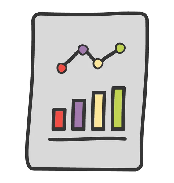 Business presentatiepictogram vector in doodle design — Stockvector