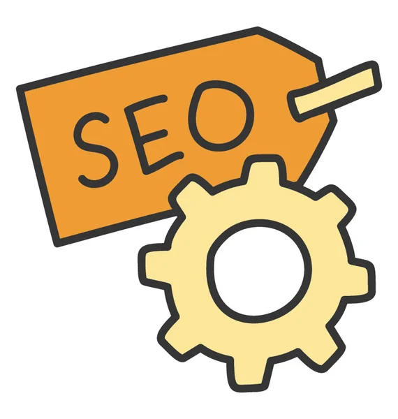 Seo-Symbol im Doodle-Vektor — Stockvektor