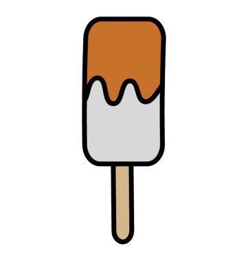 Yaz lolly, popsicle doodle simgesi tasarımı