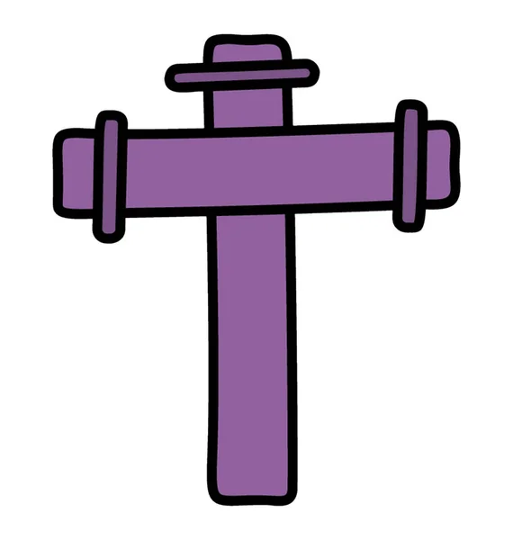 Kreuzsymbol, Doodle-Design-Vektor — Stockvektor