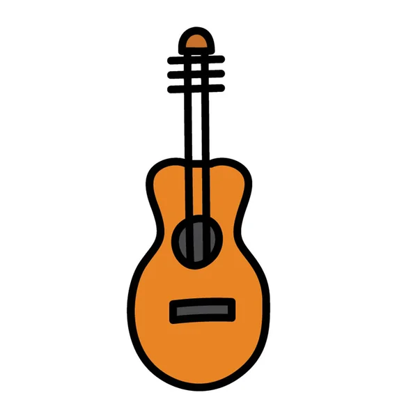 Bir gitar, doodle tasarım vektörü — Stok Vektör