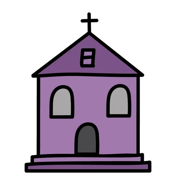 Igreja, vetor de design doodle — Vetor de Stock