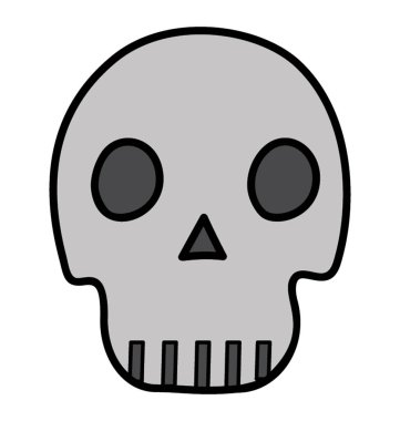 Bir insan kafatası, karalama tasarımı simgesi