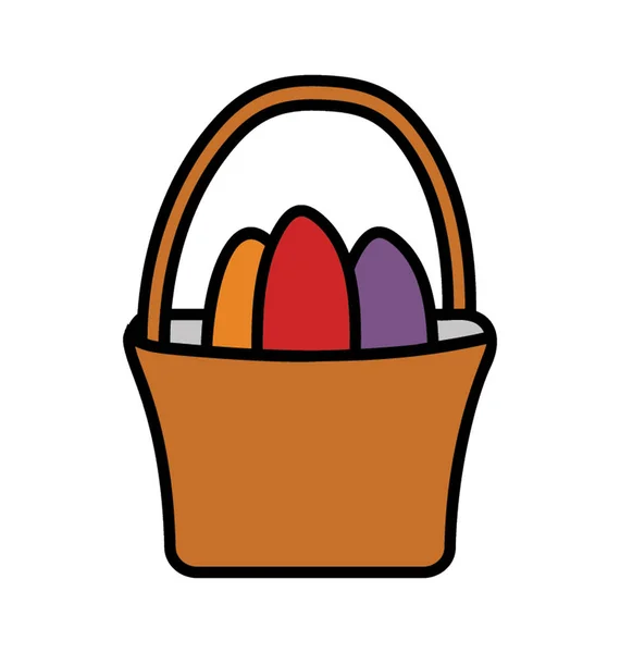 Egg bucket, doodle design vector — Stock Vector