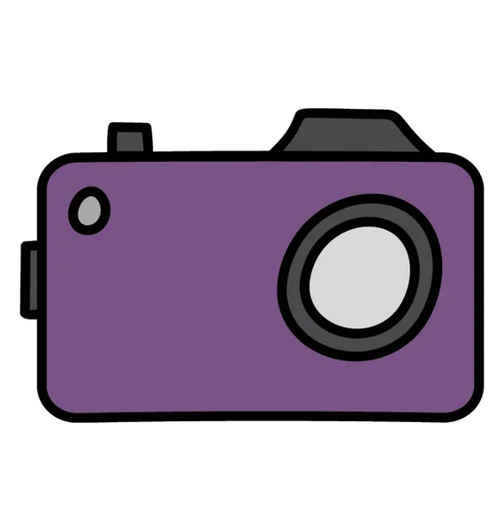 A photographic camera doodle design icon — Stock Vector