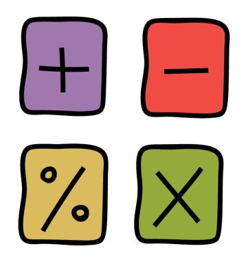 Beyaz arka planda yalıtılmış hesaplamasimgesi