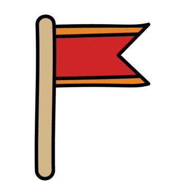 Doodle tasarımında bayrak simgesi