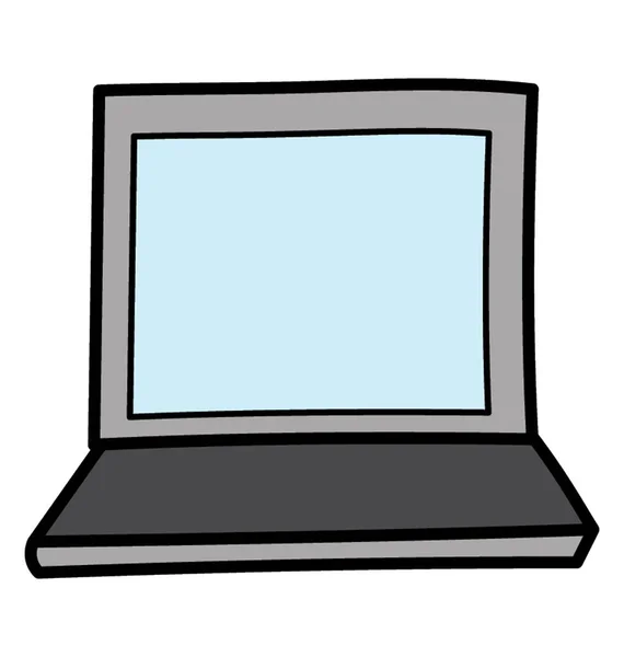Doodle Design von Laptop-Ikone — Stockvektor