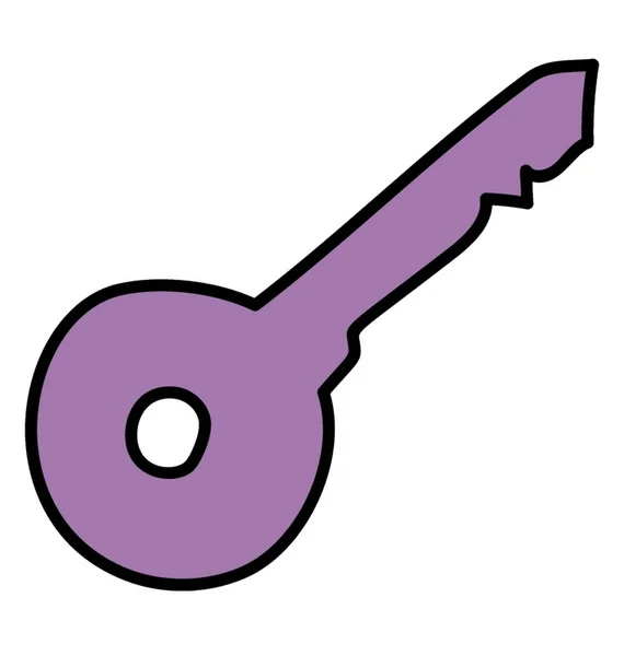 Doodle sleutel vector pictogram ontwerp — Stockvector